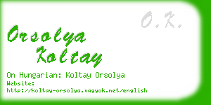 orsolya koltay business card